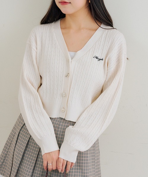 ANOTHER BRANCH OLIVE des OLIVE カーディガン アソートボタンケーブル