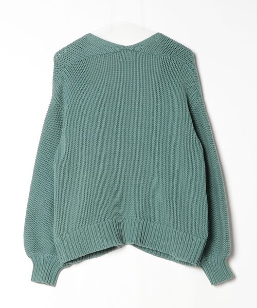 「LOWRYS FARM」 ニットカーディガン FREE グリーン レディース_画像2