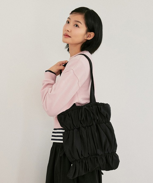 エコバッグ WOMEN CLOVER HEART SHIRRING RIBBON ECO BAG_4