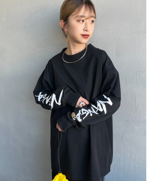 NANGA（ナンガ） tシャツ 袖プリント ロングスリーブTシャツ 
