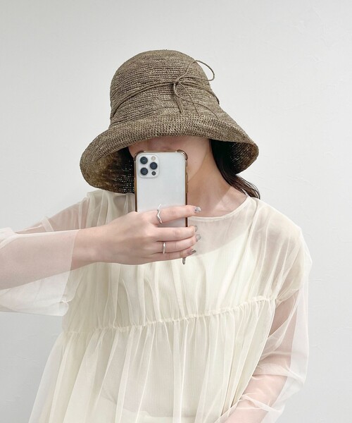 「MADE IN MADA」 ストローハット FREE ブラウン レディース_画像4