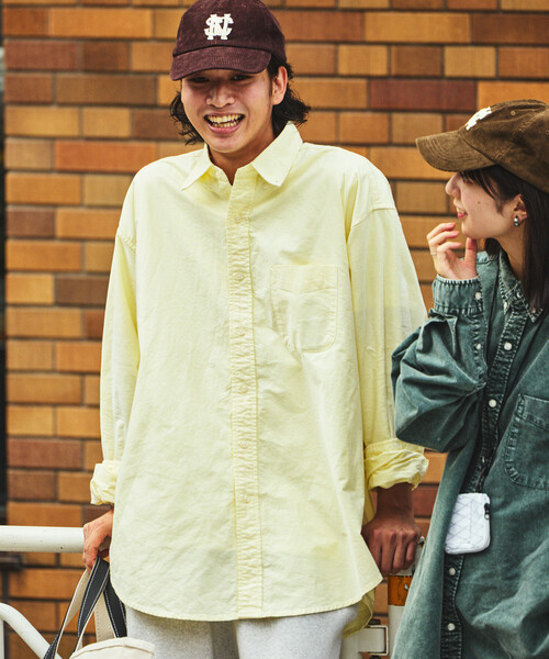 「NAUTICA」 長袖シャツ MEDIUM イエロー メンズ