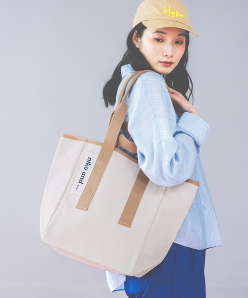 niko and…（ニコアンド） トートバッグ ニコロゴキャンバストート