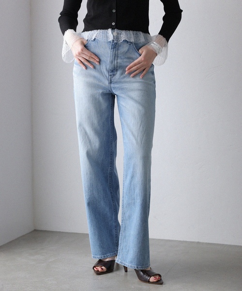 La TOTALITE（ラ トータリテ） デニムパンツ 25 サックスブルー