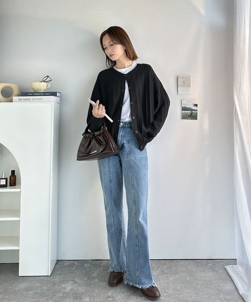 「classicalelf」 ニットカーディガン LARGE ブラック レディース_画像5