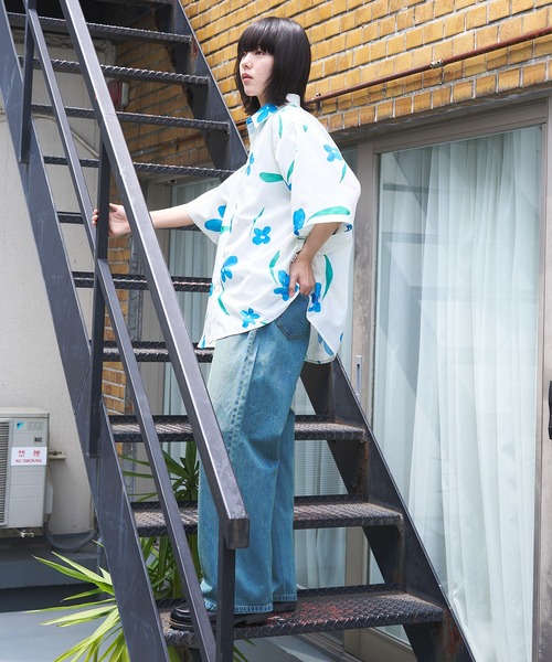 「WETTEMPT」 半袖シャツ MEDIUM オフホワイト メンズ_画像4