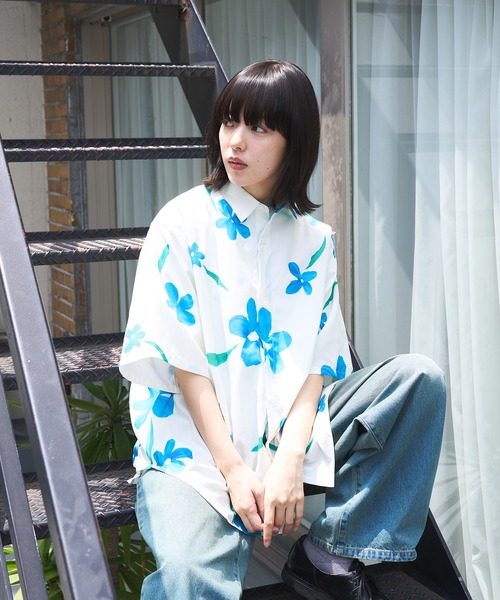 「WETTEMPT」 半袖シャツ MEDIUM オフホワイト メンズ_画像6
