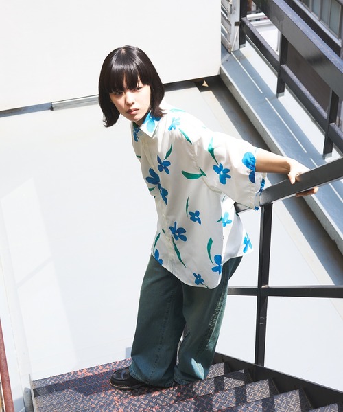 「WETTEMPT」 半袖シャツ MEDIUM オフホワイト メンズ_画像7