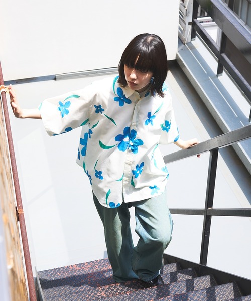 「WETTEMPT」 半袖シャツ MEDIUM オフホワイト メンズ_画像8