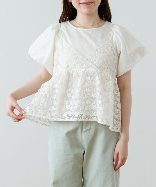 flower キャミソール シアーフラワービスチェ2 : ZOZOTOWN Yahoo!店