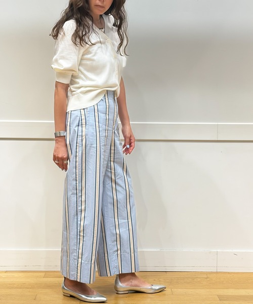 パンツ BANANA REPUBLIC FACTORY STORE　　ワイドレッグ ハイライズ クロップド パンツ レディースの画像