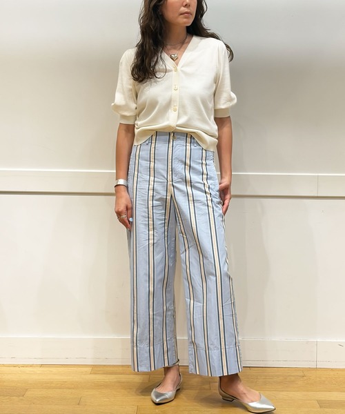 パンツ BANANA REPUBLIC FACTORY STORE　　ワイドレッグ ハイライズ クロップド パンツ レディースの画像