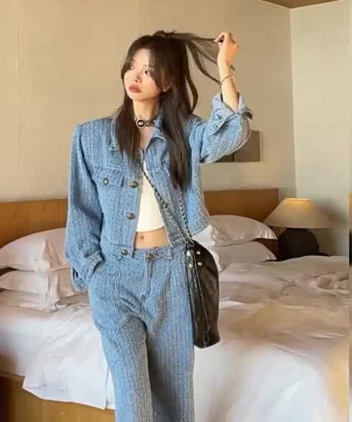 「N.s」 セットアップ M ブルー レディース_画像4