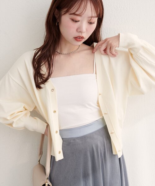 「natural couture」 カーディガン FREE グレイッシュベージュ レディース_画像2