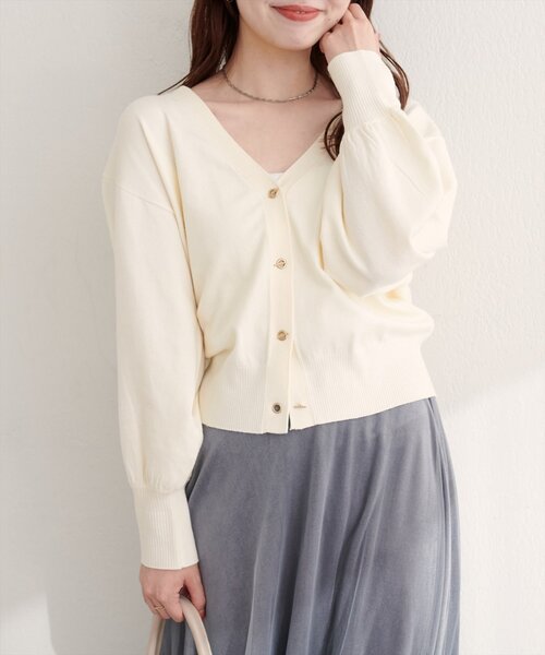 「natural couture」 カーディガン FREE グレイッシュベージュ レディース_画像3