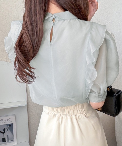mily bilet ブラウス シャツ 夏 半袖 「mily bilet」一枚で主役級の