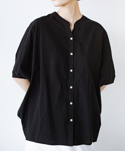「haco!」 「refined works」半袖ブラウス ONE SIZE ブラック レディース_画像3