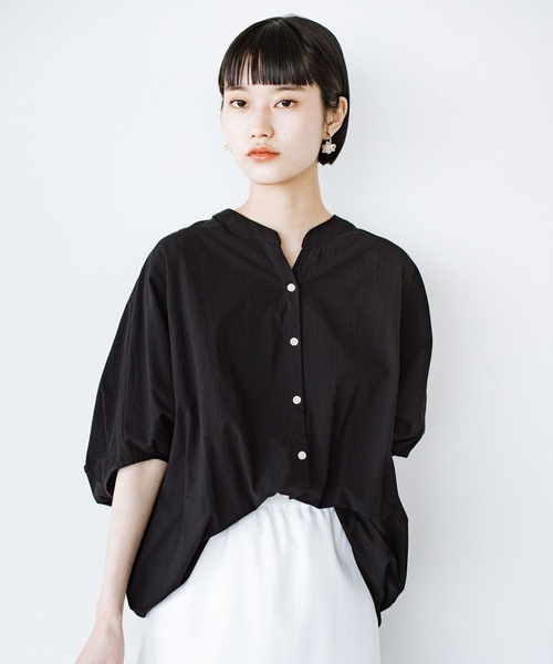 「haco!」 「refined works」半袖ブラウス ONE SIZE ブラック レディース_画像9