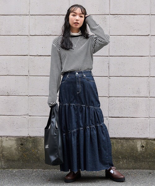 FREAK'S STORE（フリークスストア） デニムスカート SMALL ネイビー