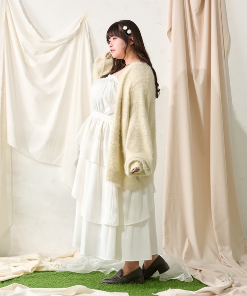 「Louiosy」 キャミソールワンピース 3L オフホワイト レディース_画像4