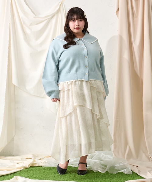 「Louiosy」 キャミソールワンピース 3L オフホワイト レディース_画像9