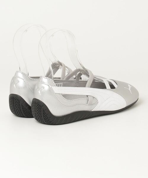 「PUMA」 バレエシューズ 24.5cm シルバー レディース_画像2