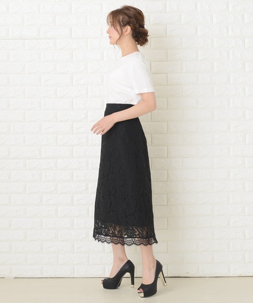 Lace Ladies（レースレディース） ロング スカート 花柄総レースA