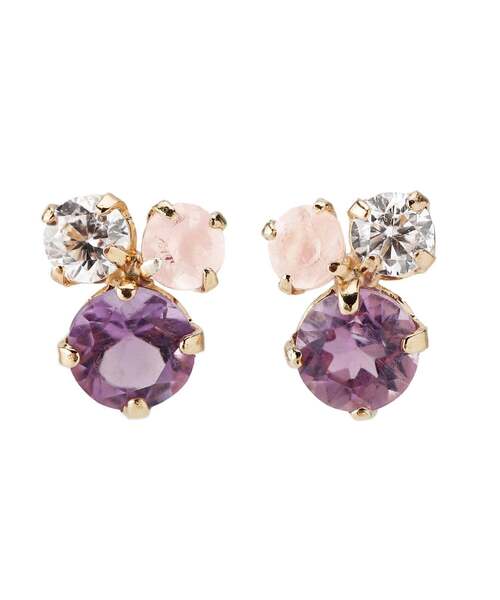 ANEMONE（アネモネ） ピアス 天然石とジルコニアのピアス「K10