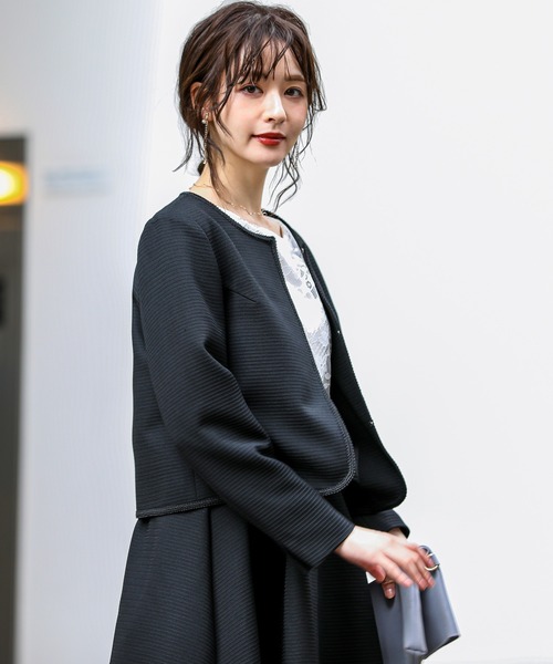 ワンビースとジャケットセット niana セットアップ セレモニージャケット＆レースワンピース