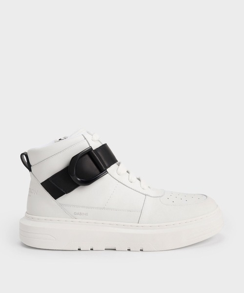 CHARLES ＆ KEITH スニーカー Gabine ガビーヌ レザーハイトップ 