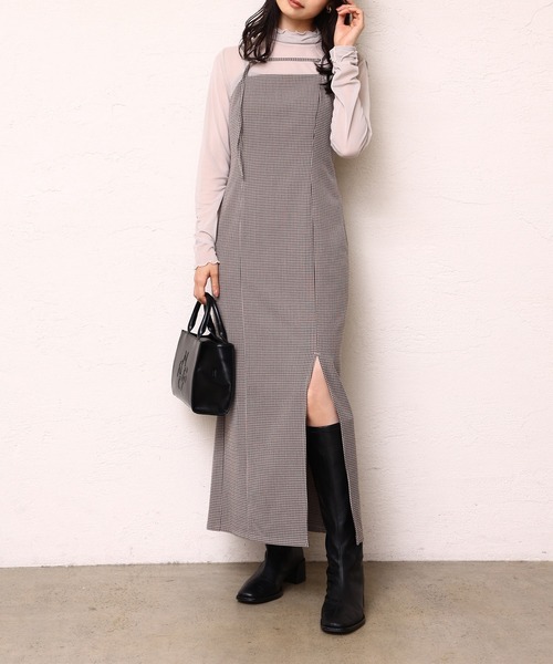本日発送！ロングワンピース　スリットワンビース Iラインワンピース one after another NICE CLAUP ワンピース 「新色追加」Iライン