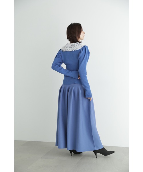 「JILL STUART」 ニットカーディガン FREE ブルー レディース JILL by STUART ニット セーター ビッグカラーニット