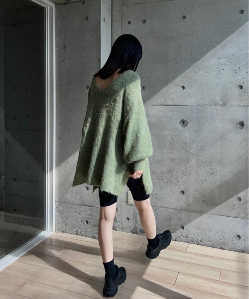 y/m by RIKA」 Vネックニット FREE グリーン レディース : 81559870 