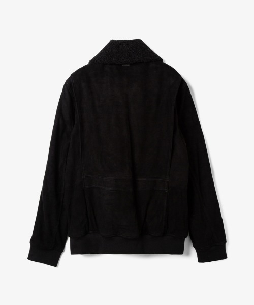 スエードジャケット（メンズファッション）（色：ブラック系