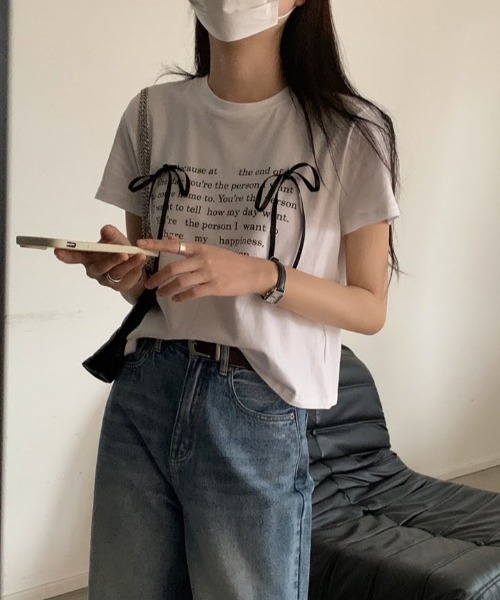 売れ筋商品|||ピンクハウス★半袖カットソー Tシャツ サイズM 黒系 ハート型の黒レース&リボン♪無地 z14265 PINK HOUSE - ピンクハウス☆半袖カットソー Tシャツ サイズM 黒