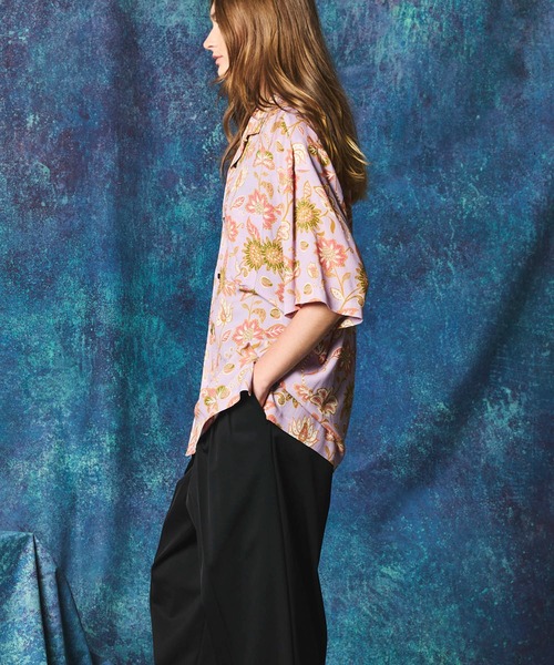 MAISON SPECIAL 柄シャツ サイズ2 UNISEX》【Italian Dead Stock Fabric】Dress-Over Square Cut