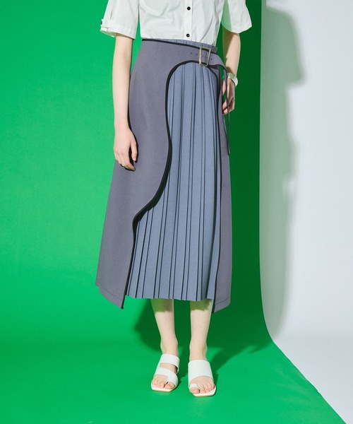 UNITED TOKYO」 プリーツスカート 1 パープル レディース : 84307870  