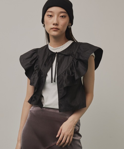 tシャツ 2way frills top /2wayフリルトップ レディース tシャツ 2way frills top /2wayフリルトップ レディース