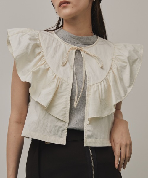Solace tシャツ 2wayフリルベストセットトップス レディース