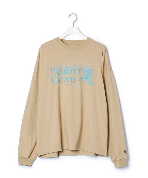 アダムエロペ　パロットキャンバス別注　ロンT プリントTシャツ ADAM ET ROPE'｜【PARROTT CANVAS for ADAM ET ROPE'】別注