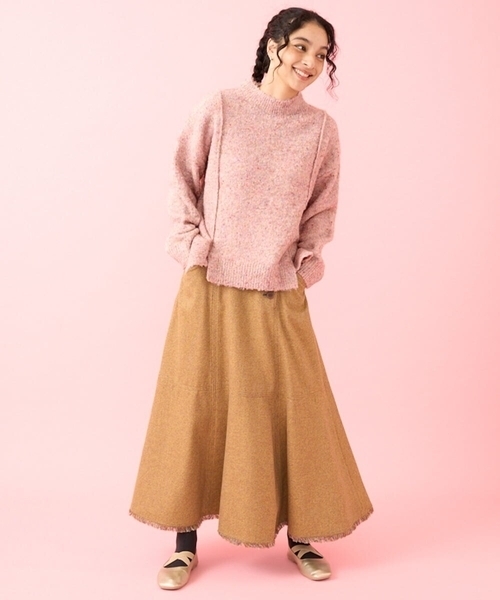 ニット セーター カラーネップニット レディース BEAMS HEART（ビームスハート）の「【4色展開】配色 カラー