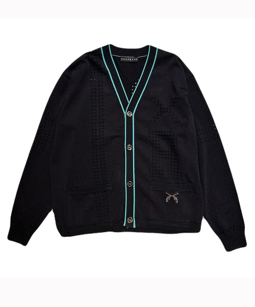 サイズＬ　ROEN ロングカーディガン　ＲＯＡＲ roar guns（ロアーガンズ） カーディガン RETARD CARDIGAN CROSSGUN