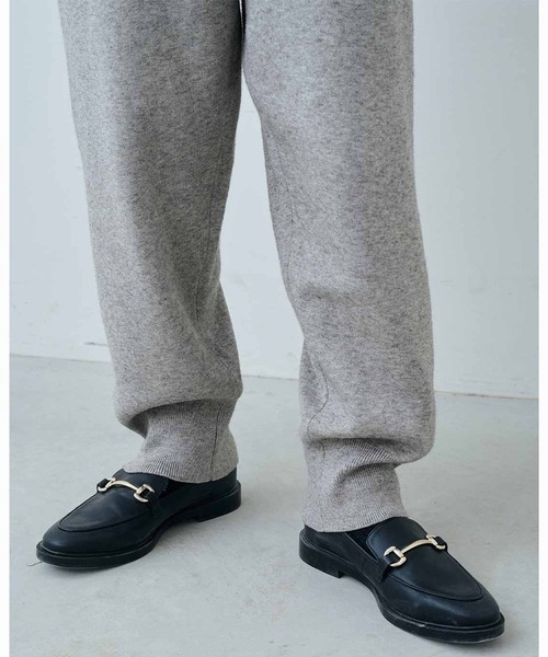 juemi ニットパンツ　グレー MEDE19F パンツ MEDE19F スウェットライクニットパンツ
