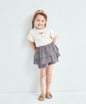 tシャツ 「リブコットン100」花柄刺繍トップ...の詳細画像4