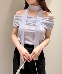 スナイデル　snidelギャザーアシメカットプルオーバー オフホワイト SNIDEL tシャツ ギャザーアシメカットプルオーバー レディース