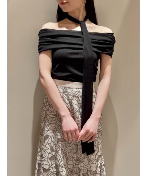 SNIDEL tシャツ ギャザーアシメカットプルオーバー レディース