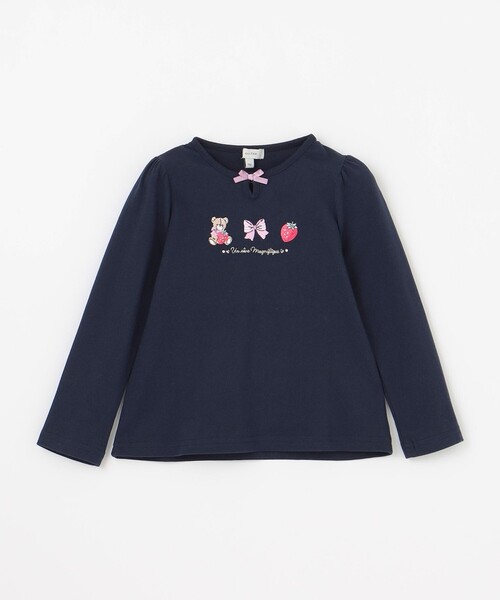 ANY（エニィ） tシャツ テディベリー刺繍 長袖Tシャツ キッズ 子供服