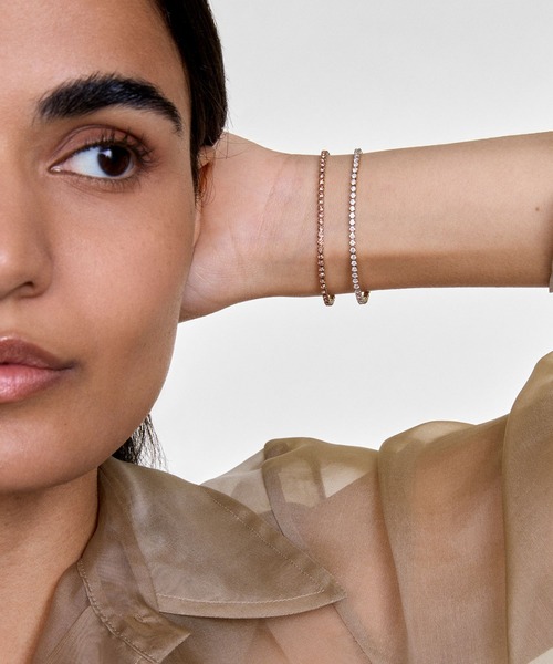 ブレスレット Classic Tennis Bracelet Apricot ローズゴールド／シルバー／ゴールド レディース メンズの画像