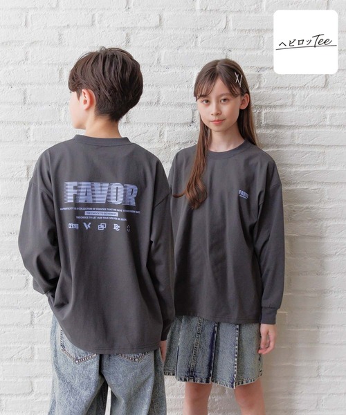プリント長袖Tシャツ GLOBAL WORK tシャツ ヘビロッTEE/プリント長袖/147381 キッズ