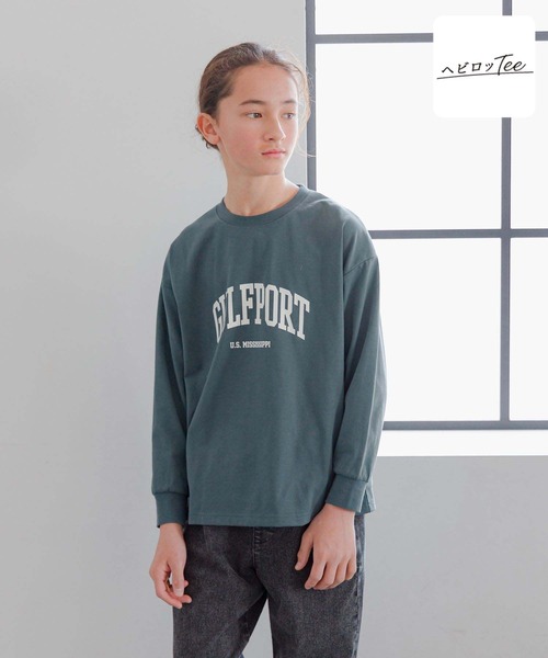 GLOBAL WORK tシャツ ヘビロッTEE/プリント長袖/147381 キッズ